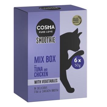 12x50g Cosma Smoothies étrend-kiegészítő eledel vegyesen macskáknak kép