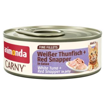 12x60g animonda Carny Adult fehér tonhal & vörös csattogóhal aszpikban nedves macskatáp kép