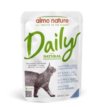12x70g Almo Nature Daily Menu nedves macskatáp-Tőkehal & garnéla kép