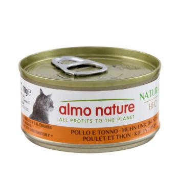 12x70g Almo Nature HFC Natural csirke & tonhal nedves macskatáp kép