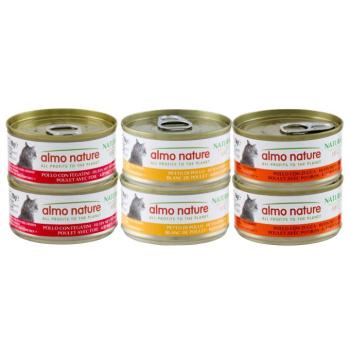 12x70g Almo Nature HFC Natural csirkeváltozatok nedves macskatáp vegyesen kép