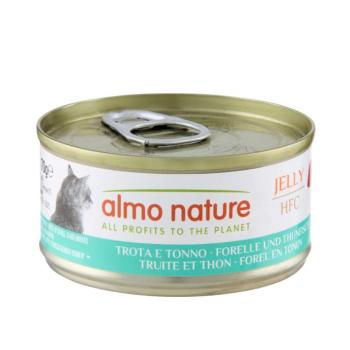 12x70g Almo Nature HFC pisztráng & tonhal aszpikban nedves macskatáp kép