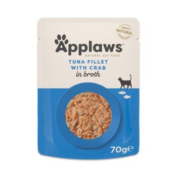 12x70g Applaws tonhal & rák hallében nedves macskatáp kép