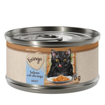 12x70g Feringa Juicy Fillet Lazac & garnéla nedves macskatáp kép