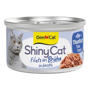 12x70g GimCat ShinyCat tonhal konzerv nedves macskatáp kép