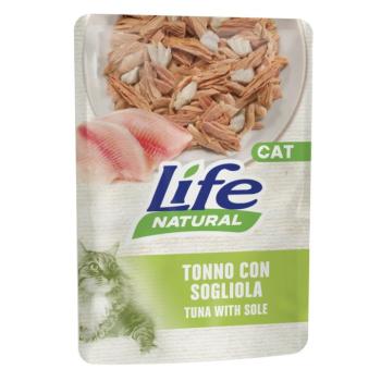 12x70g Life Cat Natural Adult Tonhal & nyelvhal nedves macskatáp kép