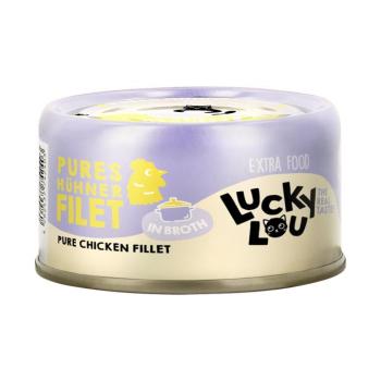 12x70g Lucky Lou Extra Food csirkefilé levesben nedves macskaeledel