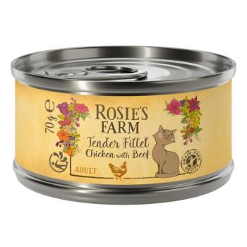 12x70g Rosie's Farm Tender Filet Csirke & marha nedves macskatáp kép