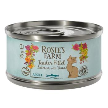 12x70g Rosie's Farm Tender Filet Lazac & tonhal nedves macskatáp kép