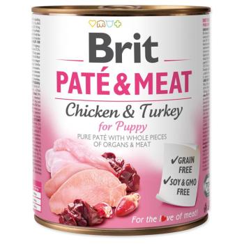 12x800g Brit Paté & Meat Puppy csirke & pulyka nedves kölyökkutyatáp kép