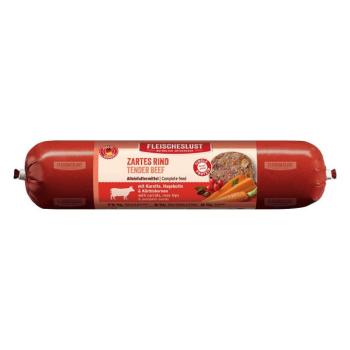 12x800g Fleischeslust Classic Marha, sárgarépa csipkebogyó & tökmag kutyakolbász, nedves kutyatáp kép