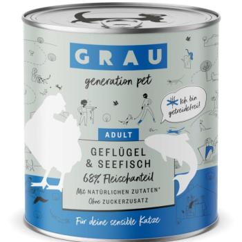 12x800g GRAU Szárnyas & tengeri hal gabonamentes nedves macskatáp kép