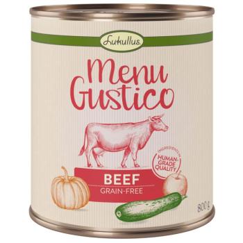 12x800g Lukullus "Menu Gustico" nedves konzerv kutyatáp- Marha, tök, alma & oregáno kép