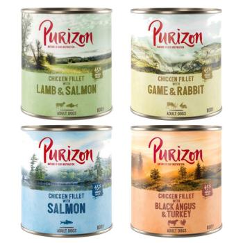 12x800g Purizon Original nedves kutyatáp - Vegyes csomag 4 változattal