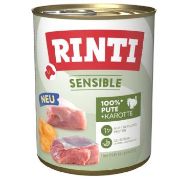 12x800g RINTI Sensible gazdaságos csomag - Pulyka & sárgarépa nedves kutyatáp kép