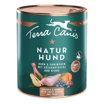 12x800g Terra Canis Naturhund Csirke, nyúl, édesburgonya & körte nedves kutyatáp kép