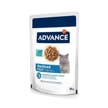 12x85g Advance Feline Sterilized tőkehal nedves macskatáp kép