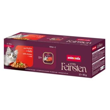 12x85g animonda vom Feinsten Kitten szószban csirke & borjú nedves macskatáp kép