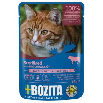 12x85g Bozita marhafalatok aszpikban Sterilised nedves macskatáp kép