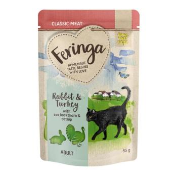 12x85g Feringa tasakos multipack nedves macskatáp - nyúl & pulyka kép