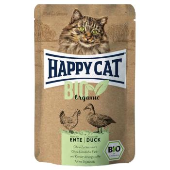 12x85g Happy Cat Bio Pouch bio csirke & bio kacsa nedves macskaeledel kép