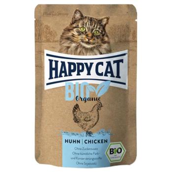12x85g Happy Cat Bio Pouch bio csirke nedves macskaeledel kép