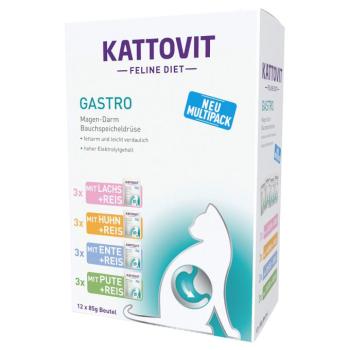12x85g Kattovit Gastro tasakos nedves macskatáp- Mix (4 változattal) kép