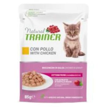 12x85g Natural Trainer Kitten & Young csirke nedves macskatáp kép