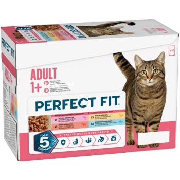 12x85g Perfect Fit Adult 1+ nedves macskatáp vegyes csomagban kép