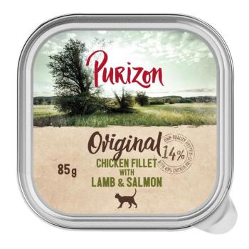 12x85g Purizon Original nedves macskatáp - Csirkefilé, lazac & bárány kép