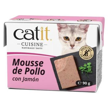 12x90g Catit Cuisine Mousse Csirke & sonka nedves macskaeledel kép