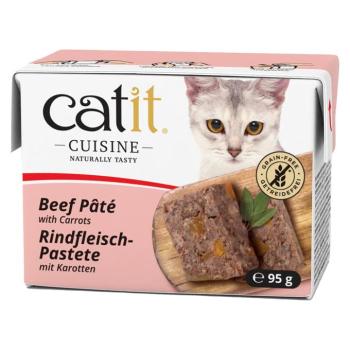 12x95g Catit Cuisine pástétom Marha & sárgarépa nedves macskatáp kép