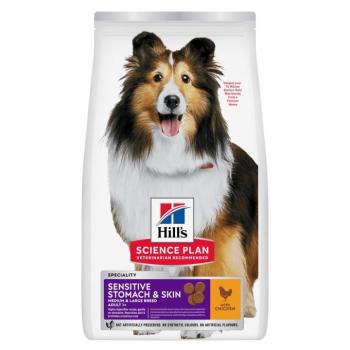 14kg Hill's Science Plan Adult 1+ Sensitive Stomach & Skin Medium csirke száraz kutyatáp kép