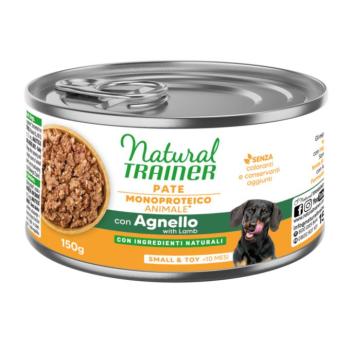 150g Natural Trainer Pate Monoproteico Small & Toy Adult nedves kutyatáp - Bárány kép