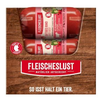 15x200 g Fleischeslust Junior Classic nedves kutyatáp - Szaftos marha túróval és cukkinivel kép