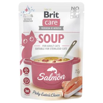 15x75g Brit Care macskaleves, lazac nedves macskatáp kép