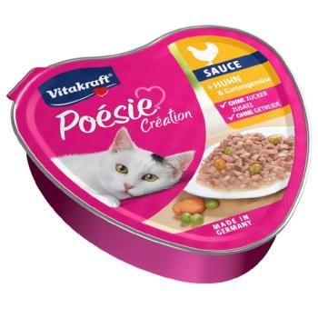 15x85g Vitakraft Poésie Création csirke & zöldség szószban nedves macskaeledel kép