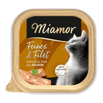 16x100g Miamor Feines & Filet Szárnyas pure & csirke nedves macskatáp kép