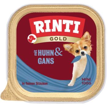 16x100g RINTI Gold Mini nedves kutyatáp - Csirke & liba kép