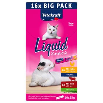 16x15g Vitakraft Cat Liquid-Snack Multipack mix 1macskasnack 2 változattal