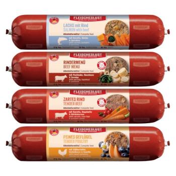 16x400g Fleischeslust Classic Mix II (4 változattal) nedves kutyatáp