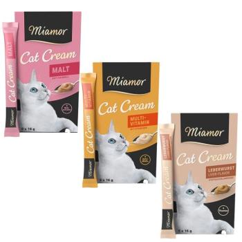 18x15g Miamor Cat snackkrém mix macskasnack Próbacsomag I kép