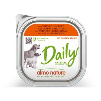 18x300g Almo Nature Daily Borjú & sárgarépa nedves kutyatáp kép