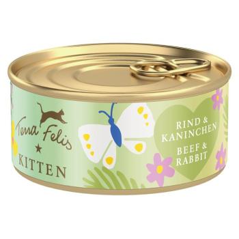 18x70g Terra Felis Kitten marha & nyúl nedves macskatáp kép