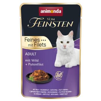 18x85g animonda Vom Feinsten Adult Vad & pulykafilé nedves macskatáp kép