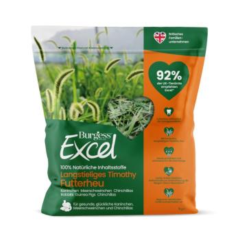 1kg Burgess Excel hosszú szálú Timothy takarmányszéna nyulaknak kép