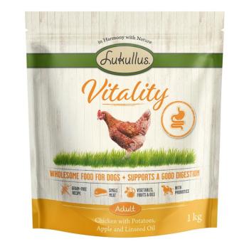 1kg Lukullus Vitality emésztés: csirke gabonamentes száraz kutyatáp kép