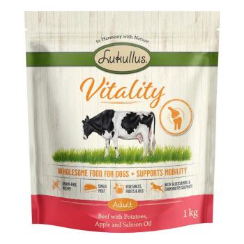 1kg Lukullus Vitality mobilitás: marha gabonamentes száraz kutyatáp kép