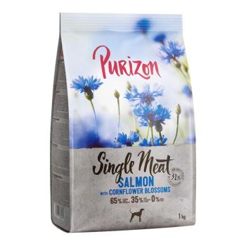 1kg Purizon Single Meat Adult lazac, spenót & búzavirág - gabonamentes száraz kutyatáp kép