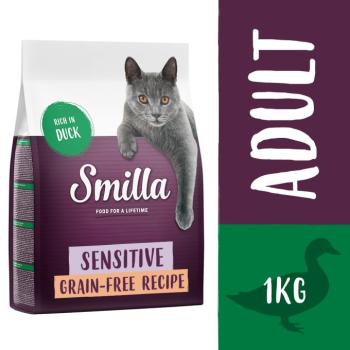 1kg Smilla Adult Sensitive gabonamentes kacsa száraz macskatáp kép